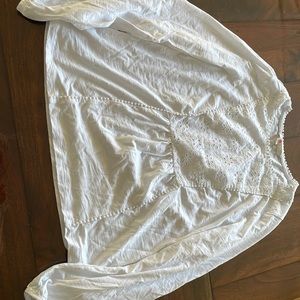 Boden white long sleeve top